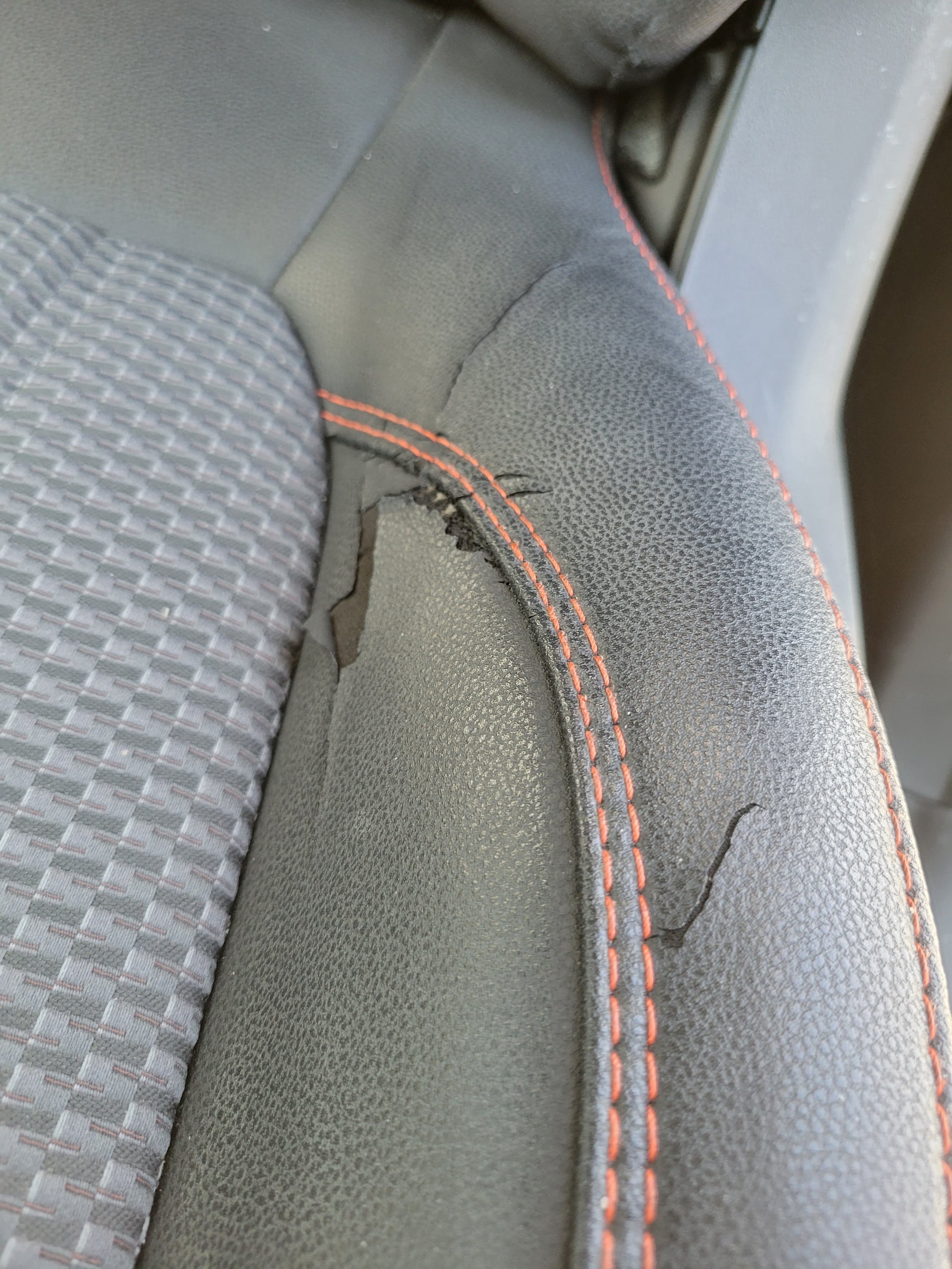 How can I make this cracked leather better? Driver seat from a new sport  car I recently bought. : r/fixit